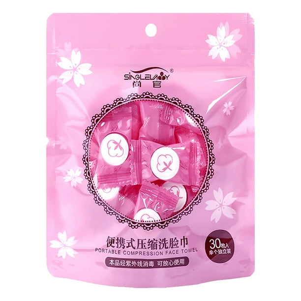 30pcs Disposable Portable Travel Cotton Compressed Towel Mini Face Care 20*22cm